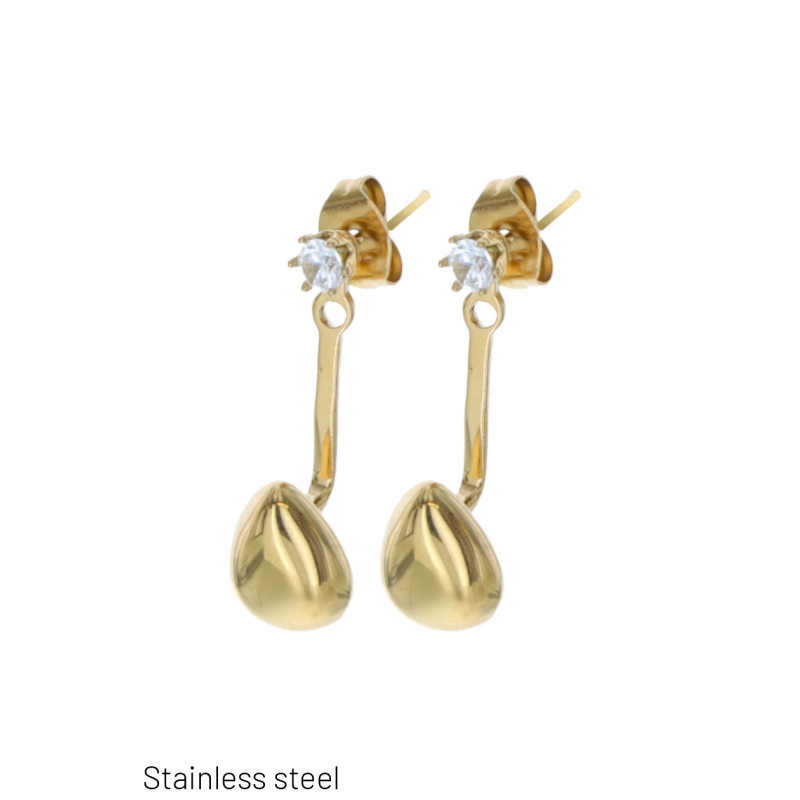 B.O ACIER FORME GOUTTE AVEC STRASS