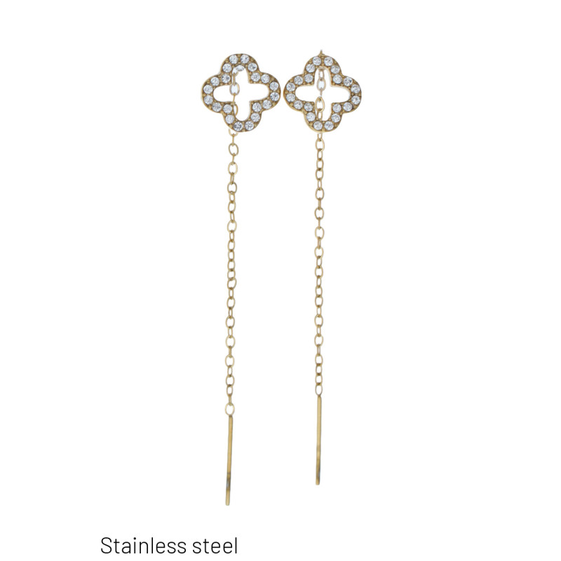 B.O. ACIER, FRANGES EN CHAINE, FLEUR, STRASS, NACR