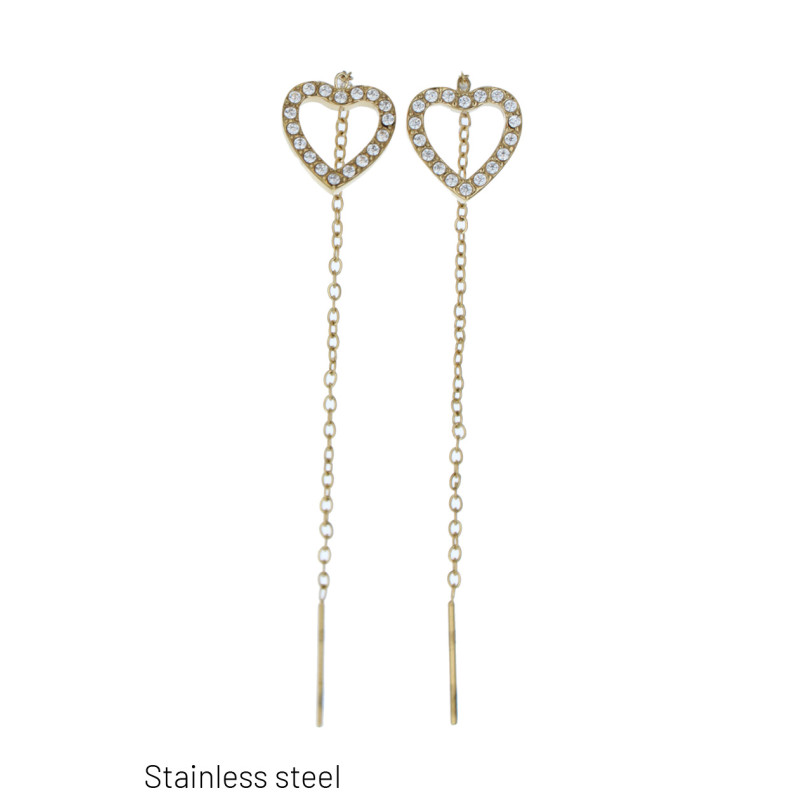 B.O. ACIER, FRANGES EN CHAINE, COEUR ET STRASS