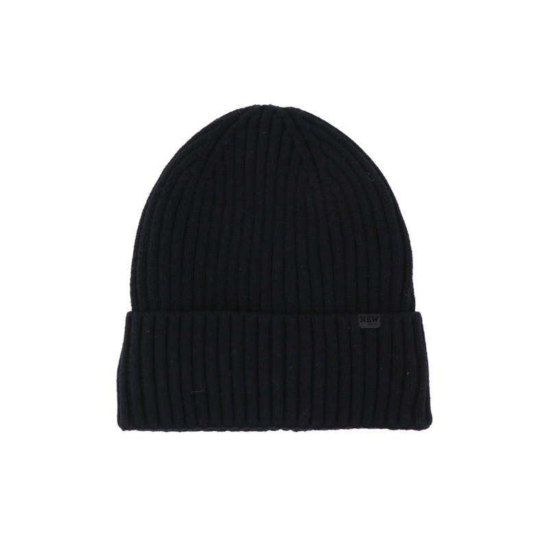 BONNET TRICOTE DE COULEUR UNI AVEC REVERS