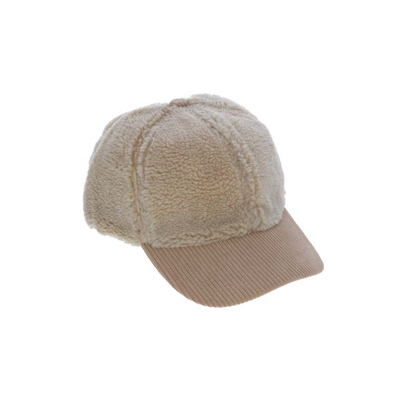 CASQUETTE COULEUR UNIE VELOUR CÔTELÉ & POLAIRE