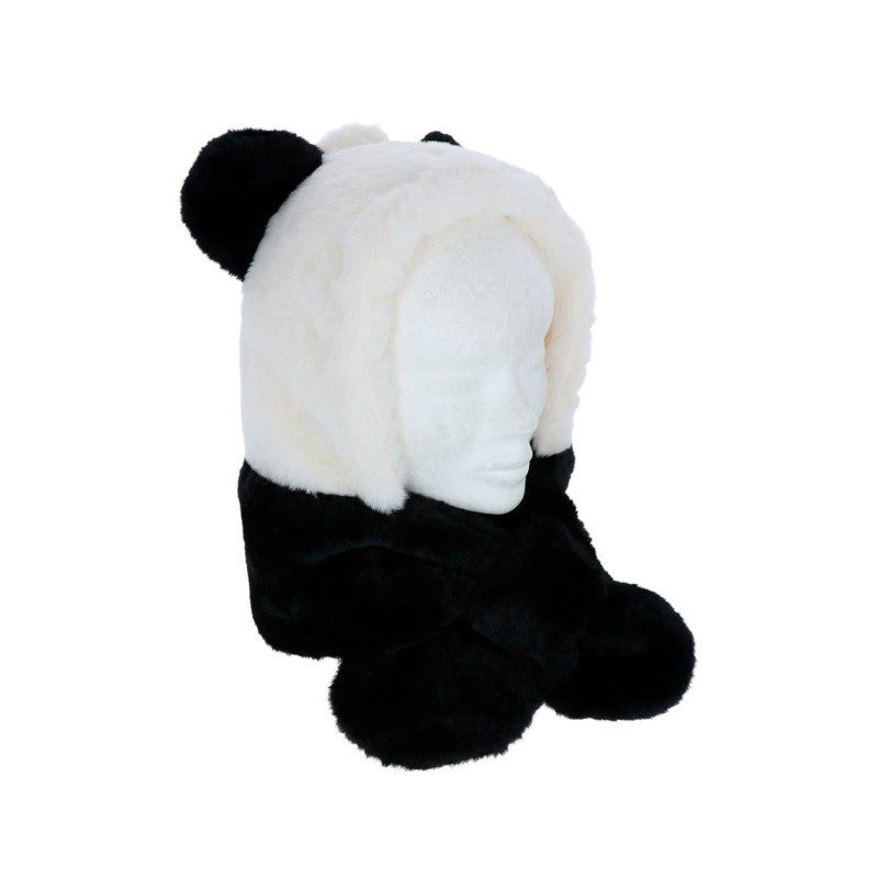 CAPUCHE ENFANT EN FAUSSE FOURRURE AVEC PANDA