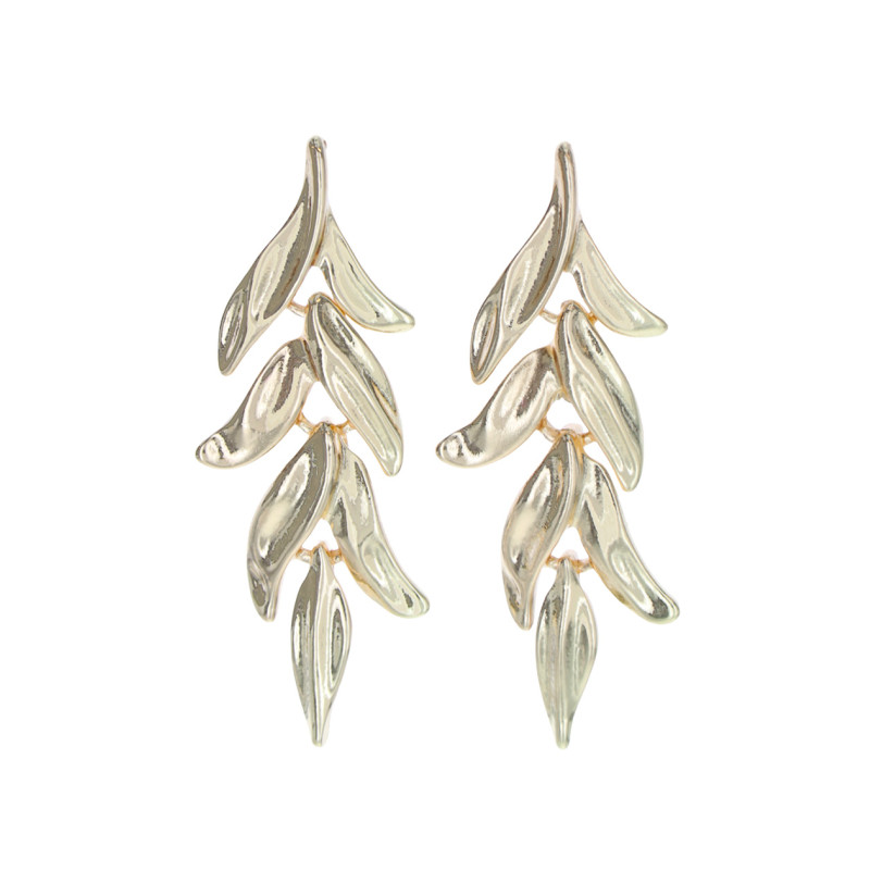 POST EARRING LEAF SHAPE