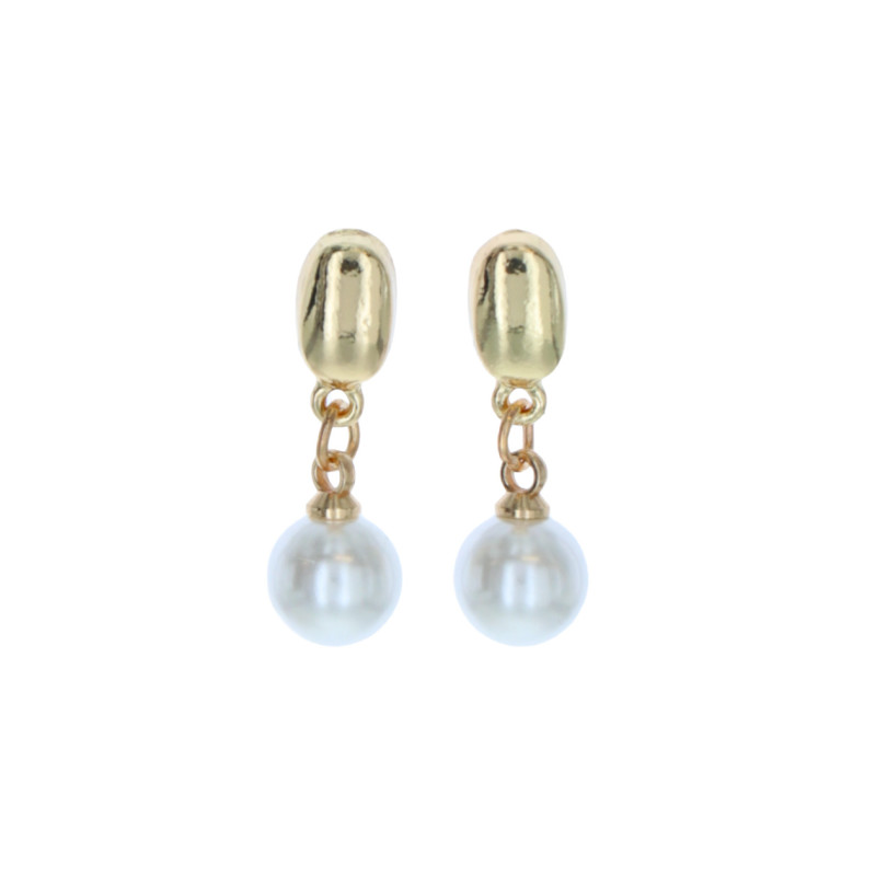 EARRINGS OVAL SHAPE WITH PEARL