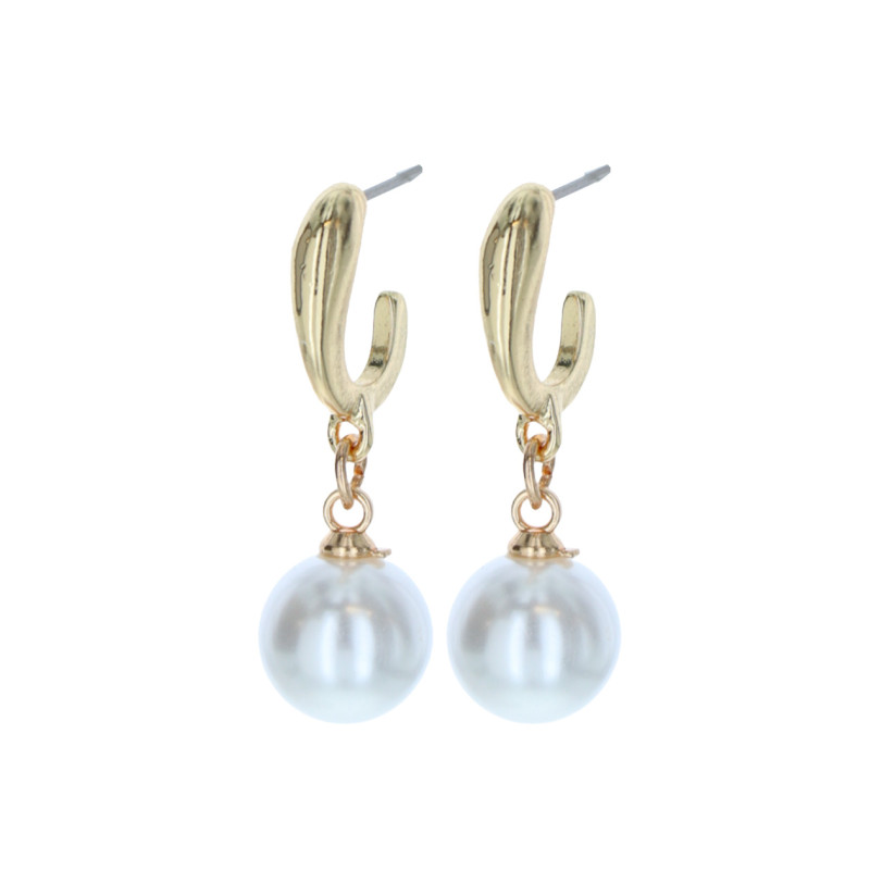 BOUCLE D'OREILLE PUCE AVEC PERLE