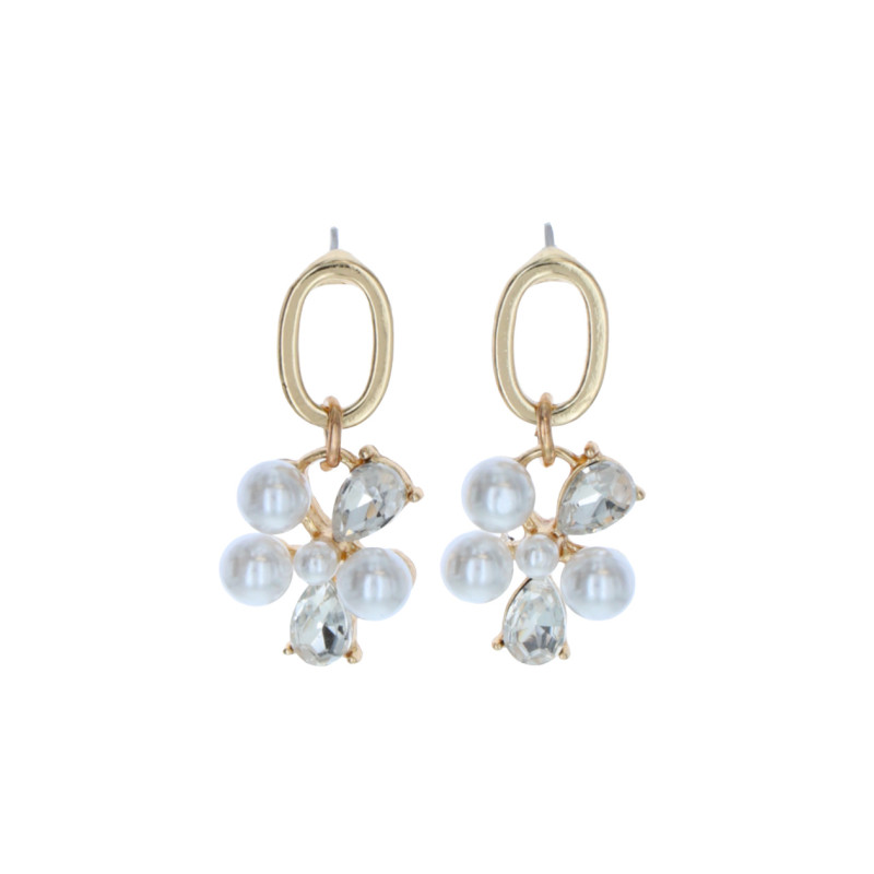 OORBELLEN BLOEMVORMIGE & STRASS
