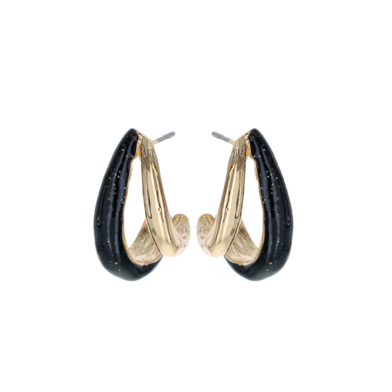 POST EARRING WITH GLITTER EPOXY