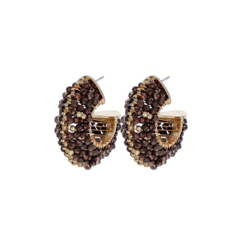 EARRINGS WITH FACETED BEADS