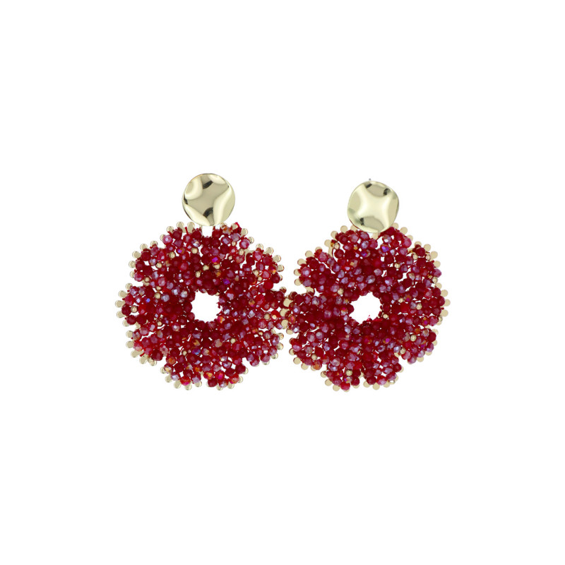 BOUCLES D'OREILLES À PERLES A FACETTES