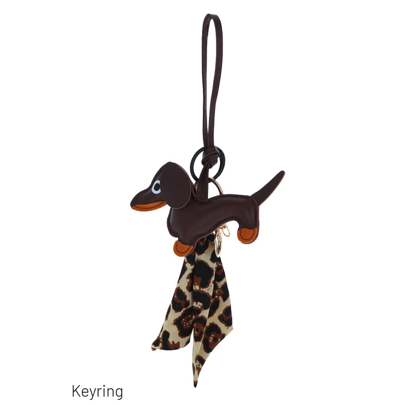 PORTE-CLEFS AVEC CHIEN ET POMPON