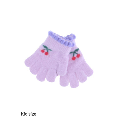 GUANTES DE NIÑO PUNTO CON CEREZA