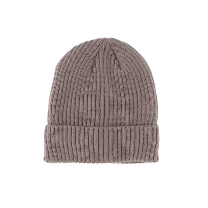 BONNET TRICOTE DE COULEUR UNI AVEC REVERS