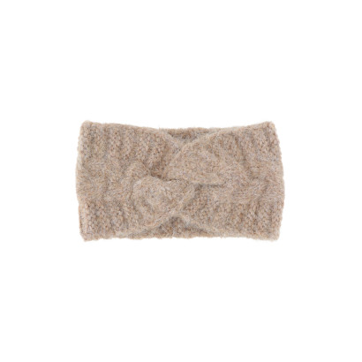 BANDEAU TRICOTE DE COULEUR UNI ET ENTORTILLÉ