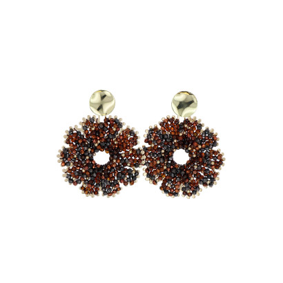 BOUCLES D'OREILLES À PERLES A FACETTES