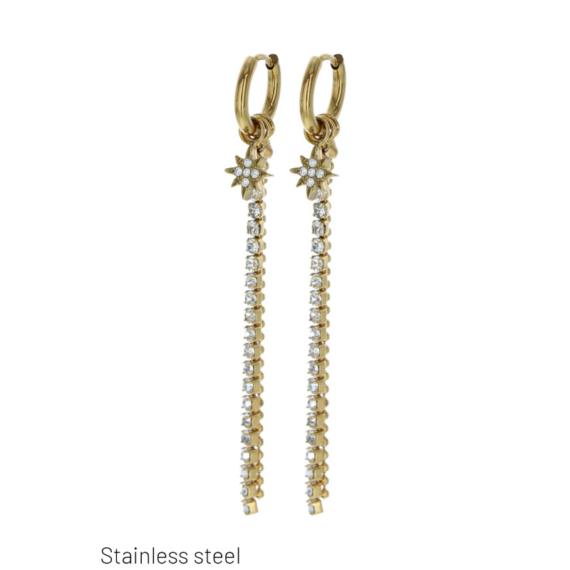 BOUCLES DÂOREILLES CROLES EN ACIER INOXYDABLE AVE