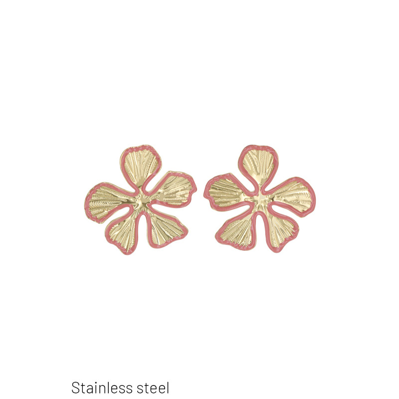 BOUCLES DÂOREILLES PUCES EN ACIER INOXYDABLE EN FO