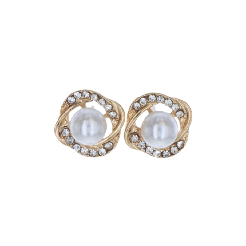 BOUCLES D’OREILLES EN FORME D’ANNEAU TORSADÉ AVEC 