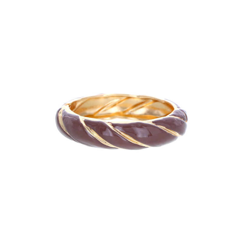 BRACELET JONC EN MÉTAL AVEC ÉPOXY EFFET MARBRE