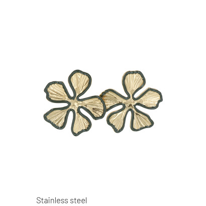 BOUCLES D’OREILLES PUCES EN ACIER INOXYDABLE EN FO