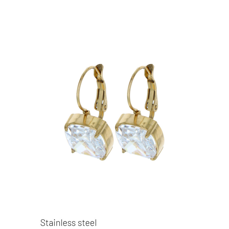 BOUCLES DÂOREILLES EN ACIER INOXYDABLE Ú CROCHET A