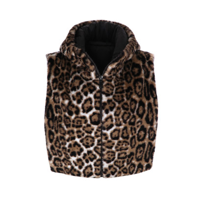 FAKE FUR COLLAR IN ANIMAL PRINT