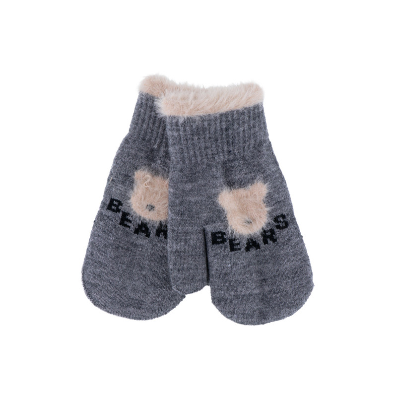 GANTS ENFANT TRICOTES AVEC PETIT OURS