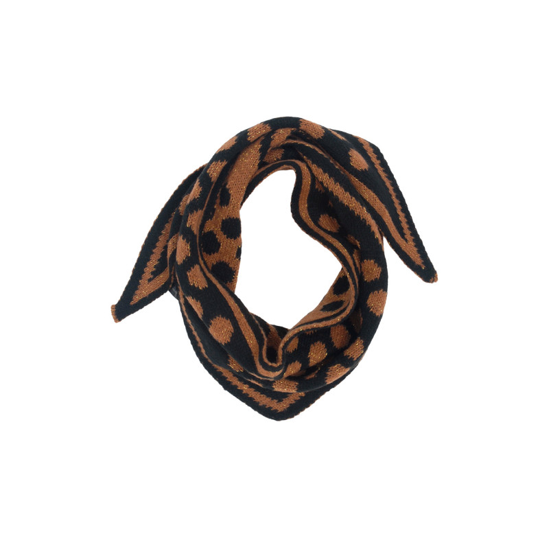 FOULARD TRIANGULAIRE TRICOT Ú POIS