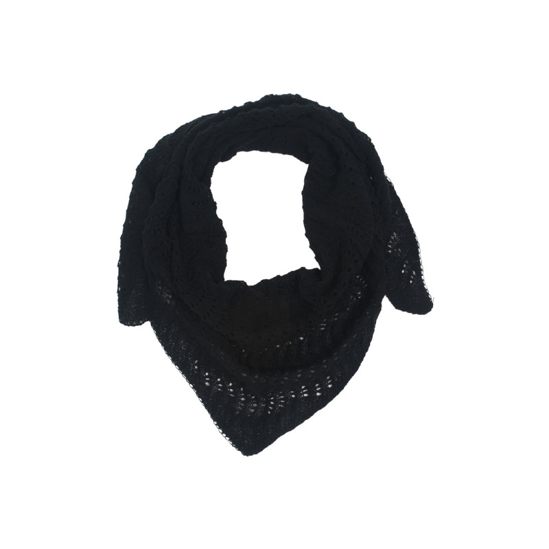 FOULARD TRIANGULAIRE CROCHET ET COULEUR UNIE