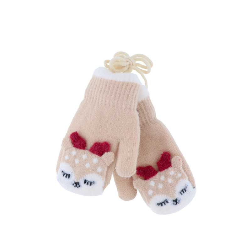 MOUFLE TRICOTE POUR ENFANT AVEC CERF