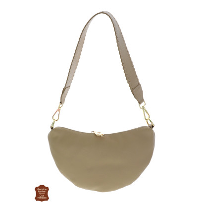 MINA, SHOULDER LEATHER WITH FANCY SHOULDER STRAP