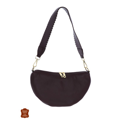 MINA, SHOULDER LEATHER WITH FANCY SHOULDER STRAP