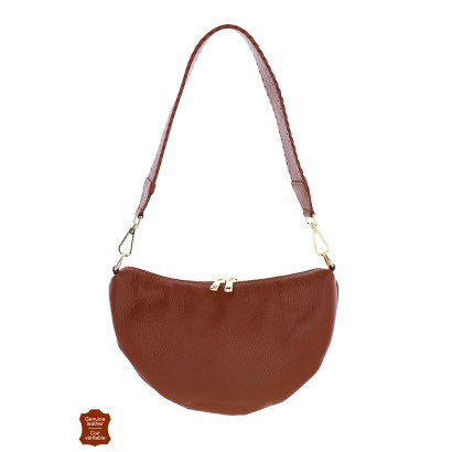 MINA, SHOULDER LEATHER WITH FANCY SHOULDER STRAP