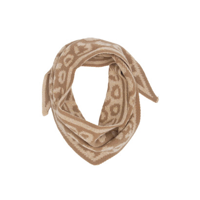 FOULARD TRIANGULAIRE TRICOTÉ IMPRIME ANIMAL