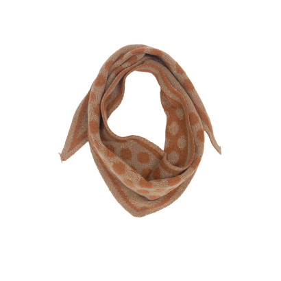 FOULARD TRIANGULAIRE TRICOTÉ À POIS