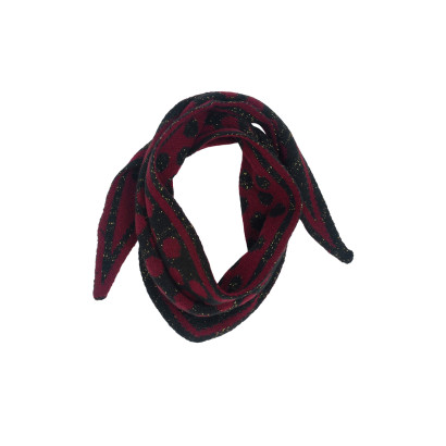 FOULARD TRIANGULAIRE TRICOTÉ À POIS