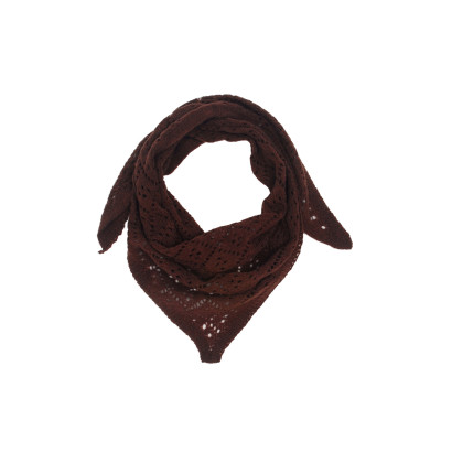 FOULARD TRIANGULAIRE CROCHETÉ ET COULEUR UNIE