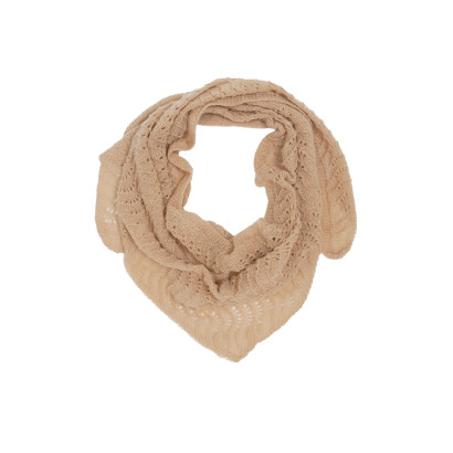 FOULARD TRIANGULAIRE CROCHETÉ ET COULEUR UNIE