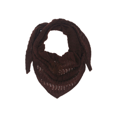 FOULARD TRIANGULAIRE CROCHETÉ ET COULEUR UNIE
