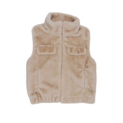 VESTE EN FAUSSE FOURRURE, FERMETURE ZIP ET POCHES