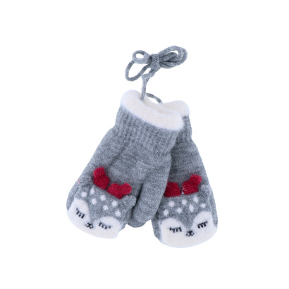 MOUFLE TRICOTE POUR ENFANT AVEC CERF