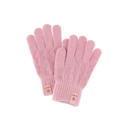 GANTS ENFANT TRICOTES DE COULEUR UNIE ET AJOURÉ