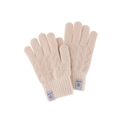 GANTS ENFANT TRICOTES DE COULEUR UNIE ET AJOURÉ