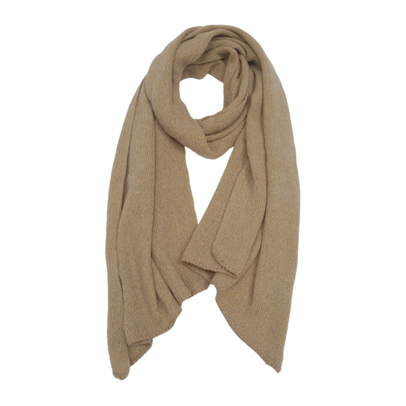 ECHARPE TRICOTEE COULEUR UNI AVEC LUREX