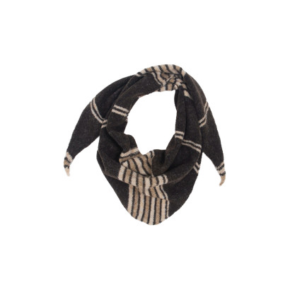 FOULARD TRIANGULAIRE TRICOT AVEC RAYURES