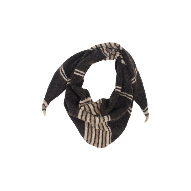 FOULARD TRIANGULAIRE TRICOT AVEC RAYURES