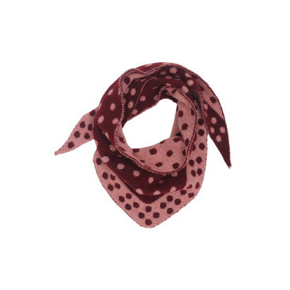 FOULARD TRIANGULAIRE TRICOT Ú POIS