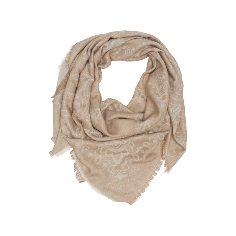 SQUARE SCARF WITH PAISLEY PATTERN