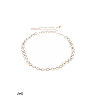 CEINTURE CHAINE À ANNEAUX ET STRASS