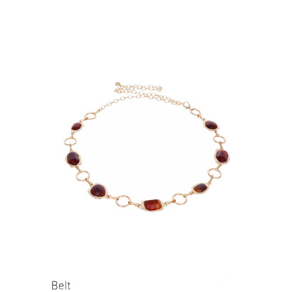 CEINTURE CHAINE AVEC PIERRES EN RÉSINE