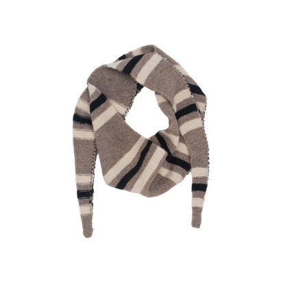 FOULARD TRIANGULAIRE TRICOTÉ AVEC RAYURES